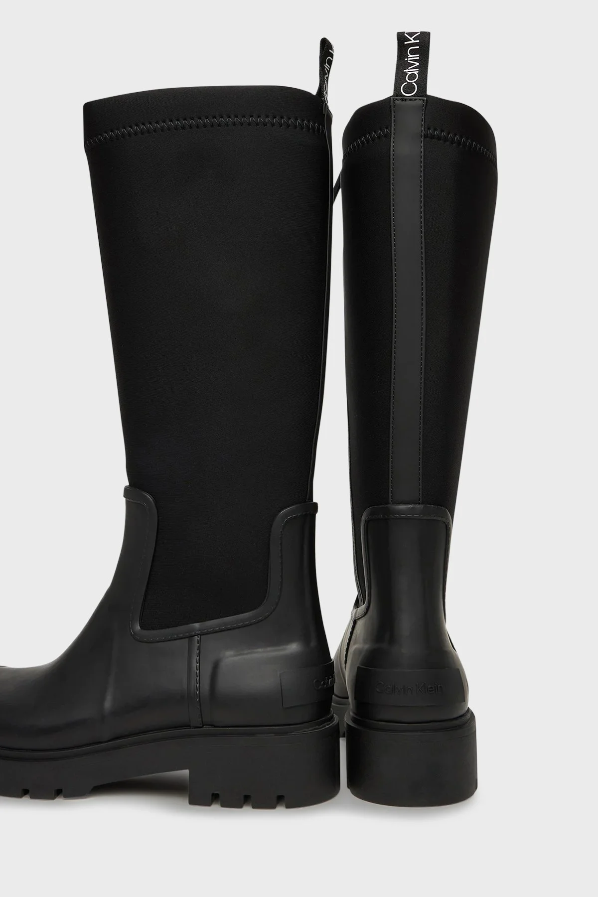 Calvin Klein Kalın Taban Fermuarlı Uzun YW0YW02002BEH Bayan Çizme YW0YW02002 BEH SİYAH - 6