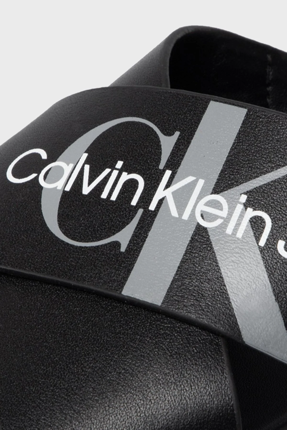 Calvin Klein Kalın Taban Hakiki Deri Bayan Terlik YW0YW00562 BDS SİYAH - 3