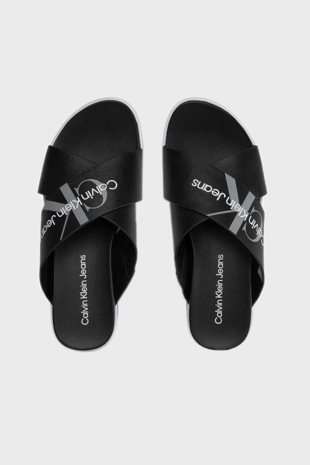 Calvin Klein Kalın Taban Hakiki Deri Bayan Terlik YW0YW00562 BDS SİYAH - 6