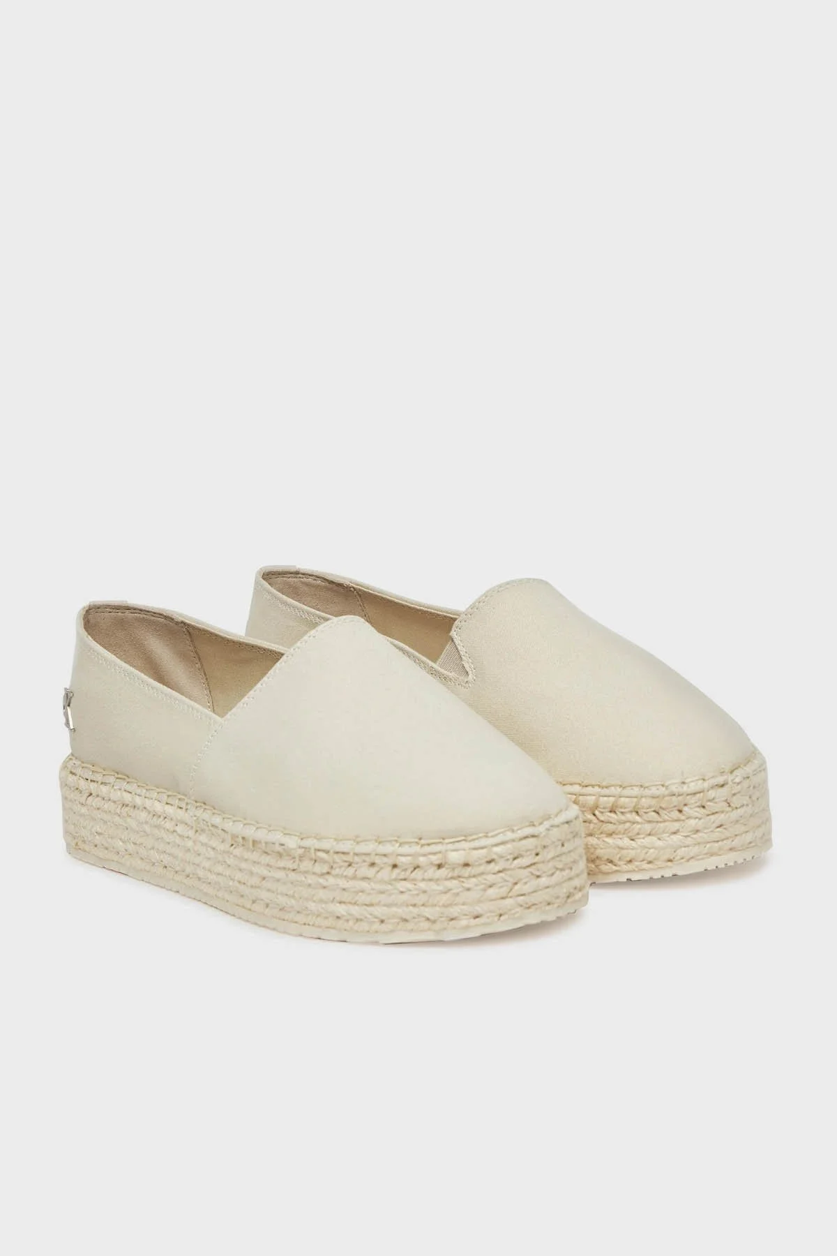 Calvin Klein Kalın Taban Kanvas YW0YW01737AEO Bayan Espadril YW0YW01737 AEO BEJ - 14