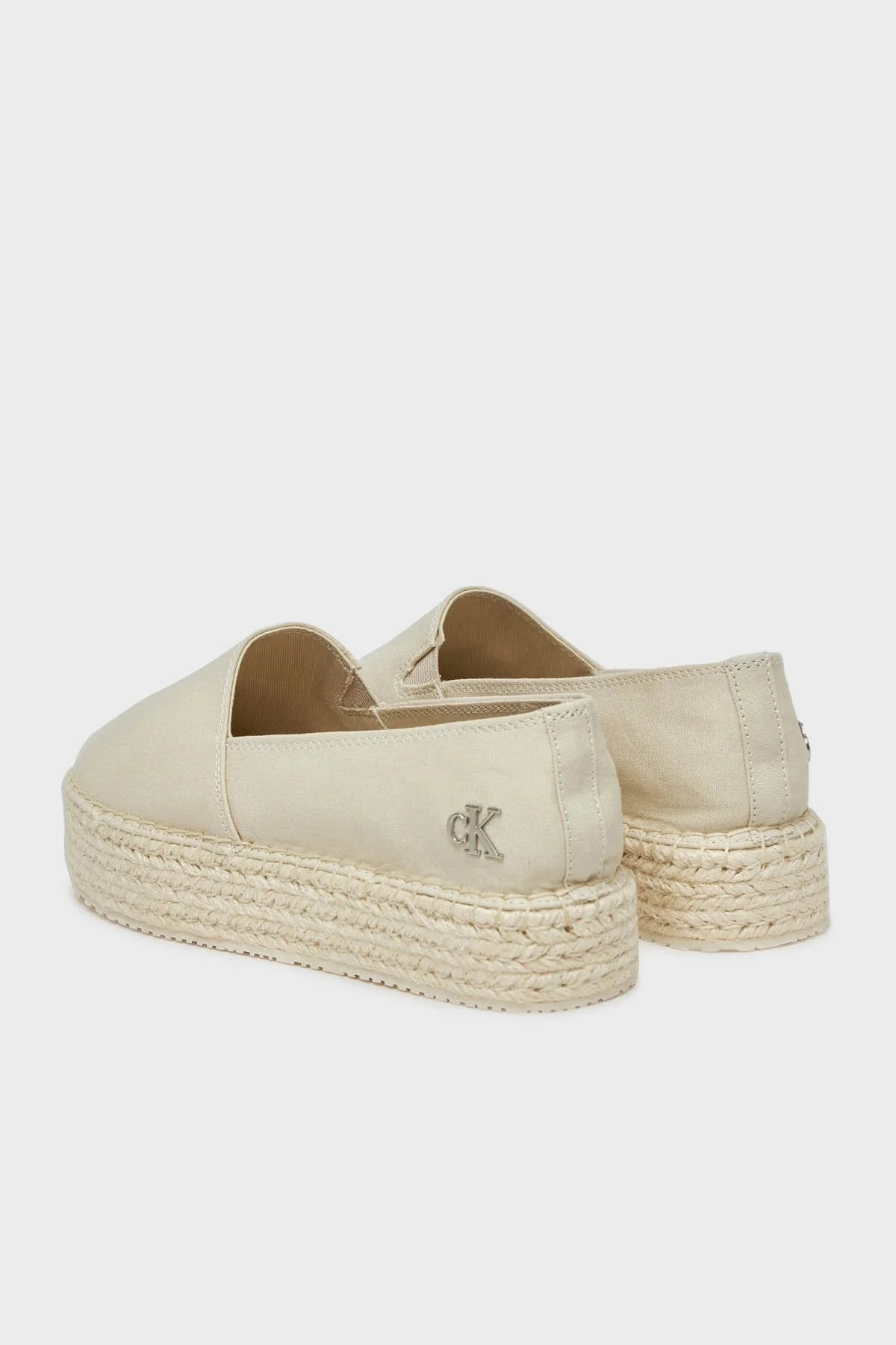 Calvin Klein Kalın Taban Kanvas YW0YW01737AEO Bayan Espadril YW0YW01737 AEO BEJ - 15