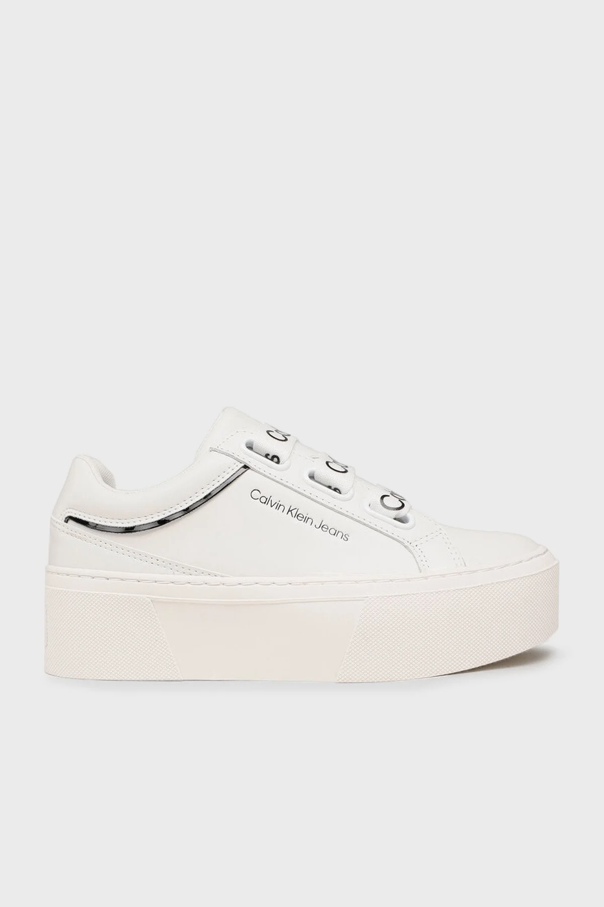 Calvin Klein Kalın Taban Sneaker Bayan Ayakkabı YW0YW00868 0K4 BEYAZ - 1