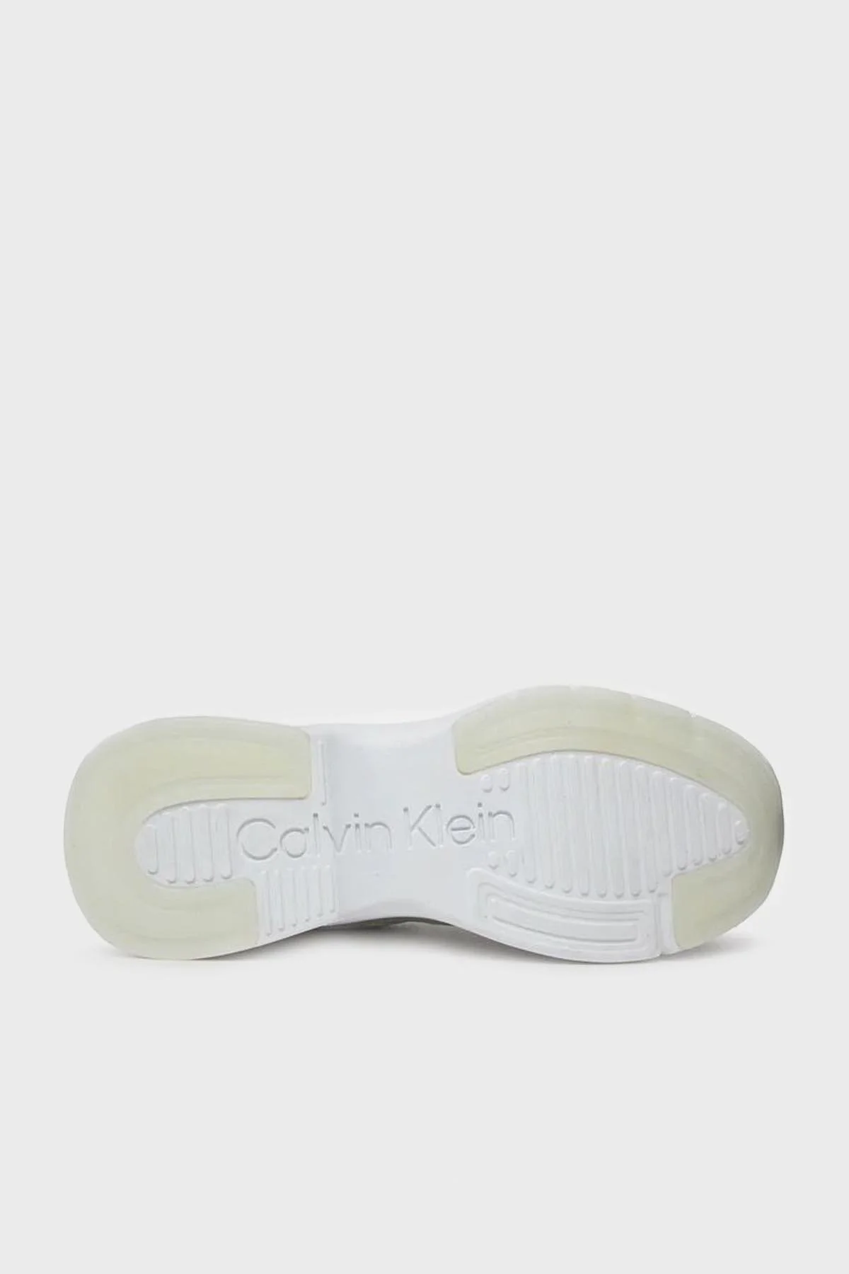 Calvin Klein Kalın Tabanlı Deri Sneaker HW0HW018690F9 Bayan Ayakkabı HW0HW01869 0F9 Ekru-Beyaz - 5