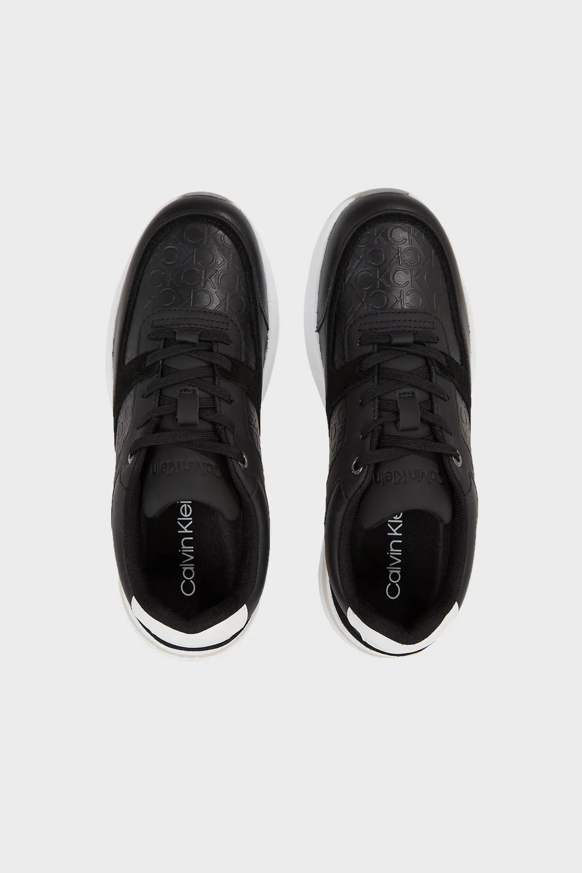 Calvin Klein Kalın Tabanlı Deri Sneaker HW0HW018690GQ Bayan Ayakkabı HW0HW01869 0GQ SİYAH-BEYAZ - 10