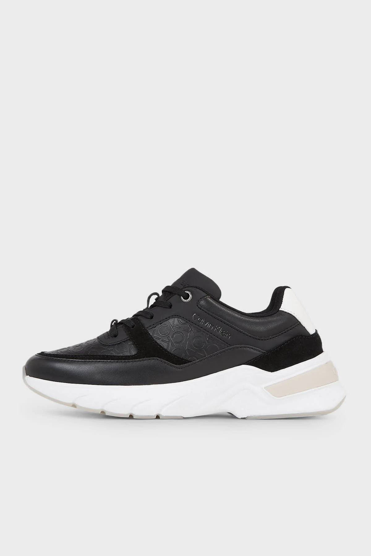 Calvin Klein Kalın Tabanlı Deri Sneaker HW0HW018690GQ Bayan Ayakkabı HW0HW01869 0GQ SİYAH-BEYAZ - 11