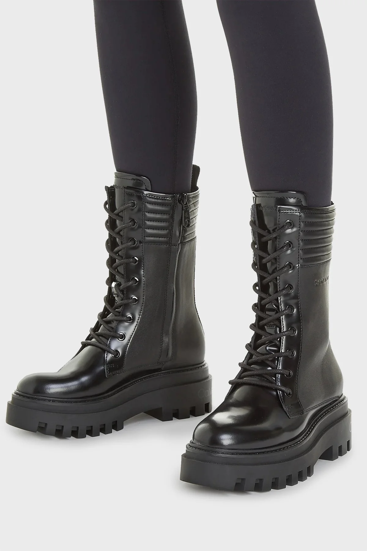 Calvin Klein Kalın Tabanlı Postal YW0YW011370GT Bayan Bot YW0YW01137 0GT SİYAH - 7