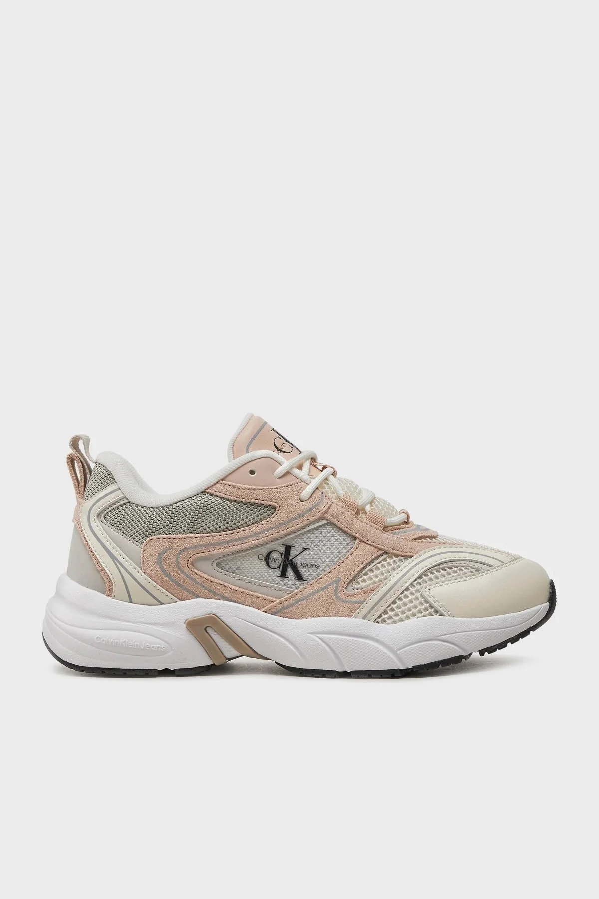 Calvin Klein Kalın Tabanlı Retro Model Tennis Su-Mesh Sneaker YW0YW008910GB Bayan Ayakkabı YW0YW00891 0GB PUDRA-KREM - 1