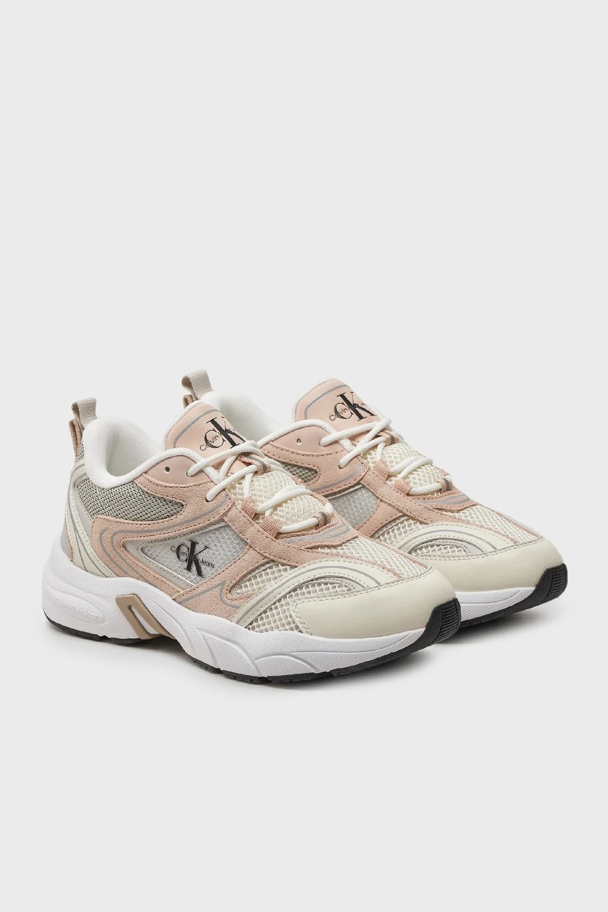Calvin Klein Kalın Tabanlı Retro Model Tennis Su-Mesh Sneaker YW0YW008910GB Bayan Ayakkabı YW0YW00891 0GB PUDRA-KREM - 3