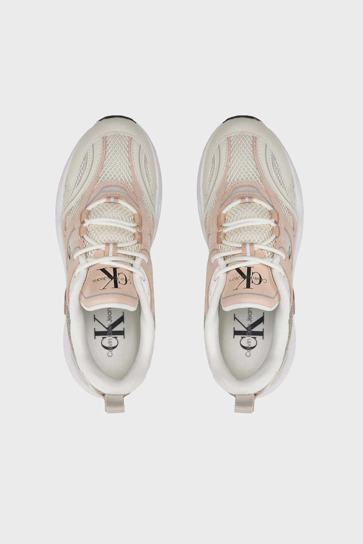 Calvin Klein Kalın Tabanlı Retro Model Tennis Su-Mesh Sneaker YW0YW008910GB Bayan Ayakkabı YW0YW00891 0GB PUDRA-KREM - 5
