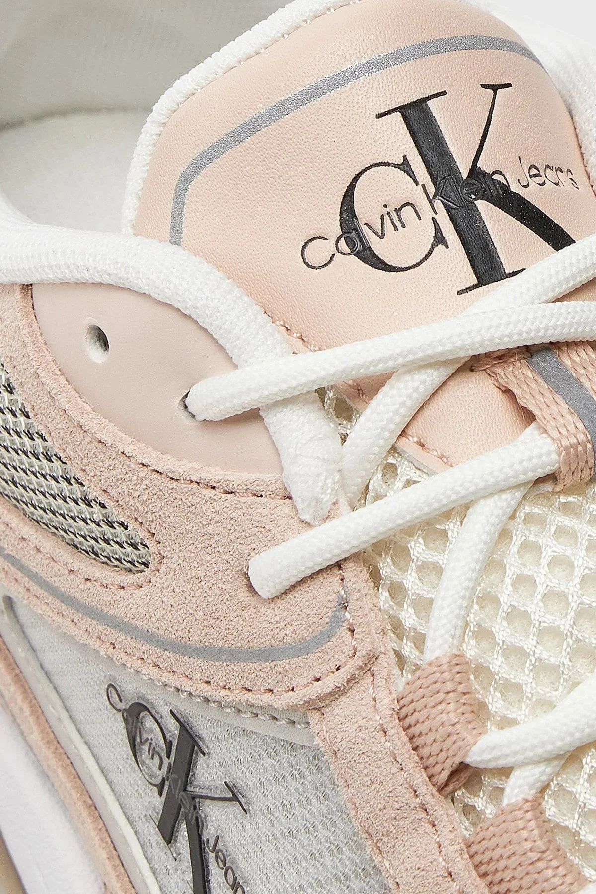 Calvin Klein Kalın Tabanlı Retro Model Tennis Su-Mesh Sneaker YW0YW008910GB Bayan Ayakkabı YW0YW00891 0GB PUDRA-KREM - 6