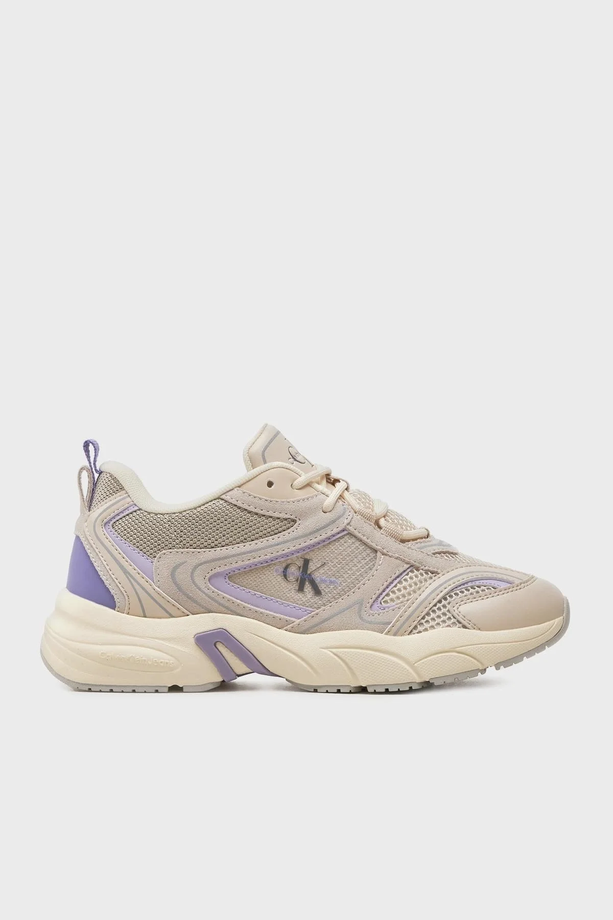 Calvin Klein Kalın Tabanlı Retro Model Tennis Su-Mesh Sneaker YW0YW008910GF Bayan Ayakkabı YW0YW00891 0GF GRİ - 1
