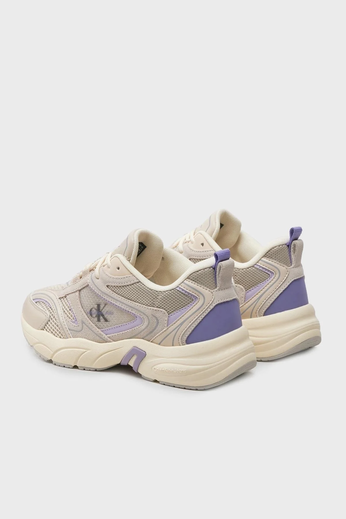 Calvin Klein Kalın Tabanlı Retro Model Tennis Su-Mesh Sneaker YW0YW008910GF Bayan Ayakkabı YW0YW00891 0GF GRİ - 2