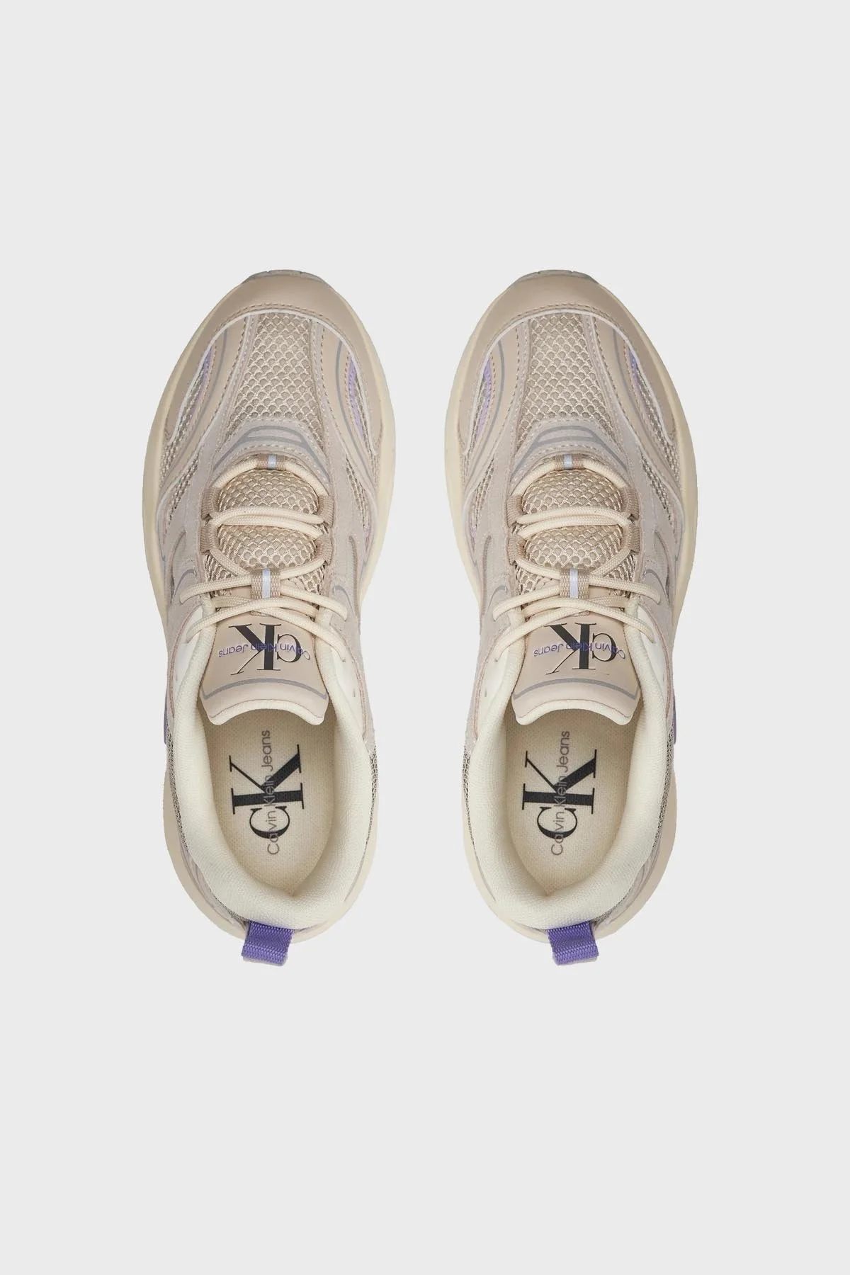 Calvin Klein Kalın Tabanlı Retro Model Tennis Su-Mesh Sneaker YW0YW008910GF Bayan Ayakkabı YW0YW00891 0GF GRİ - 5