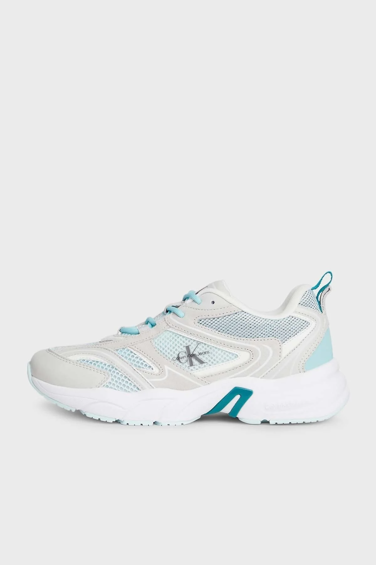 Calvin Klein Kalın Tabanlı Retro Model Tennis Su-Mesh Sneaker YW0YW008910H8 Bayan Ayakkabı YW0YW00891 0H8 YEŞİL-GRİ - 2