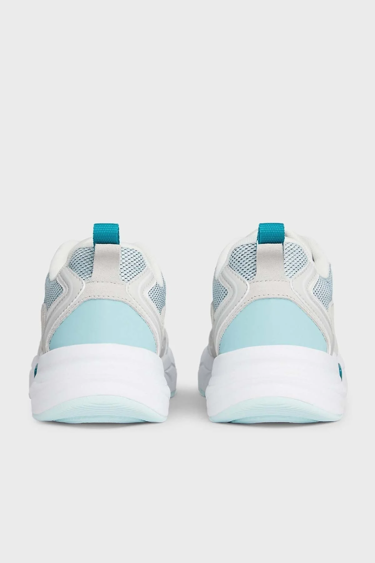 Calvin Klein Kalın Tabanlı Retro Model Tennis Su-Mesh Sneaker YW0YW008910H8 Bayan Ayakkabı YW0YW00891 0H8 YEŞİL-GRİ - 3