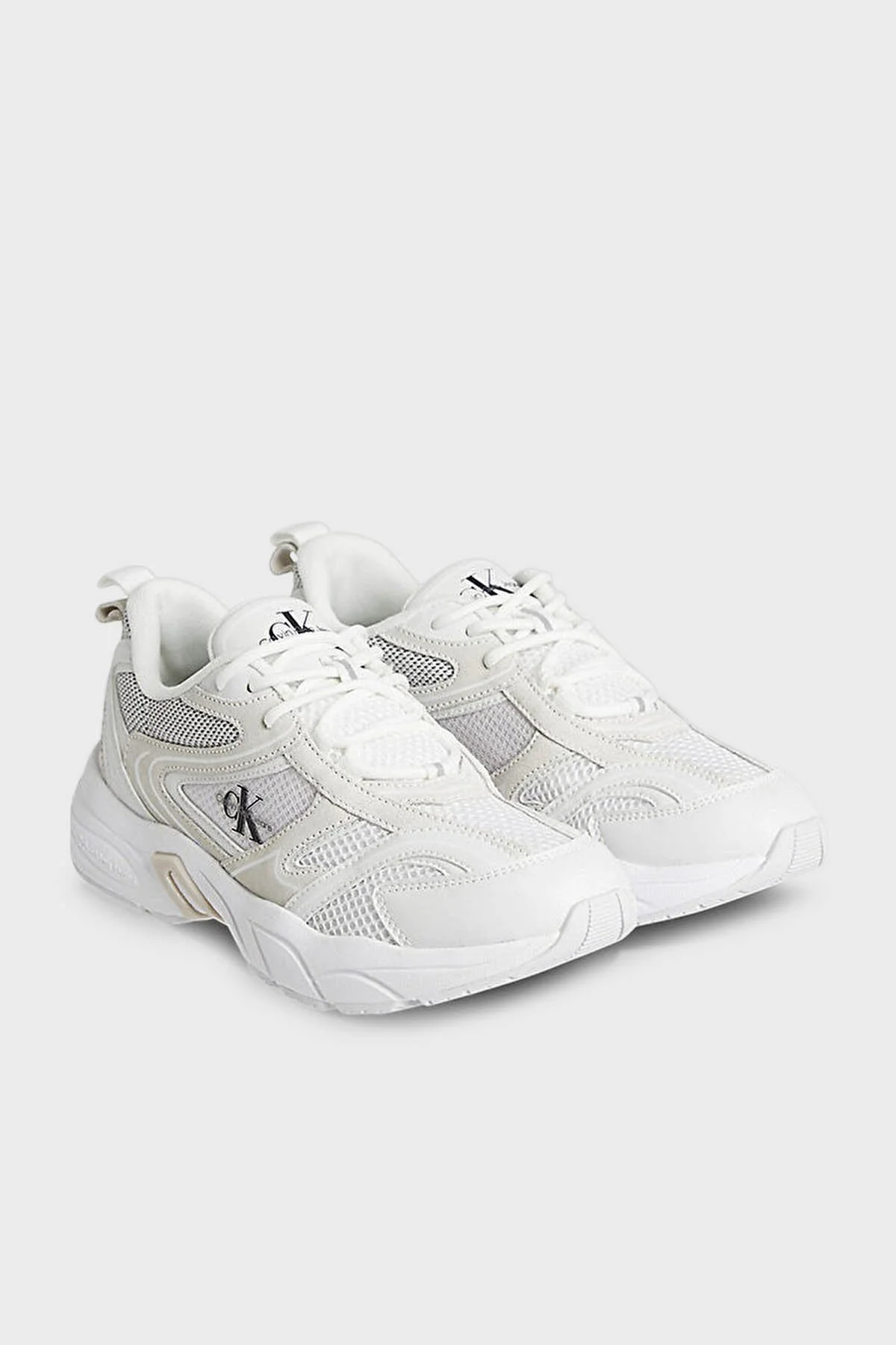 Calvin Klein Kalın Tabanlı Retro Model Tennis Su-Mesh Sneaker YW0YW00891YBR Bayan Ayakkabı YW0YW00891 YBR BEYAZ - 2