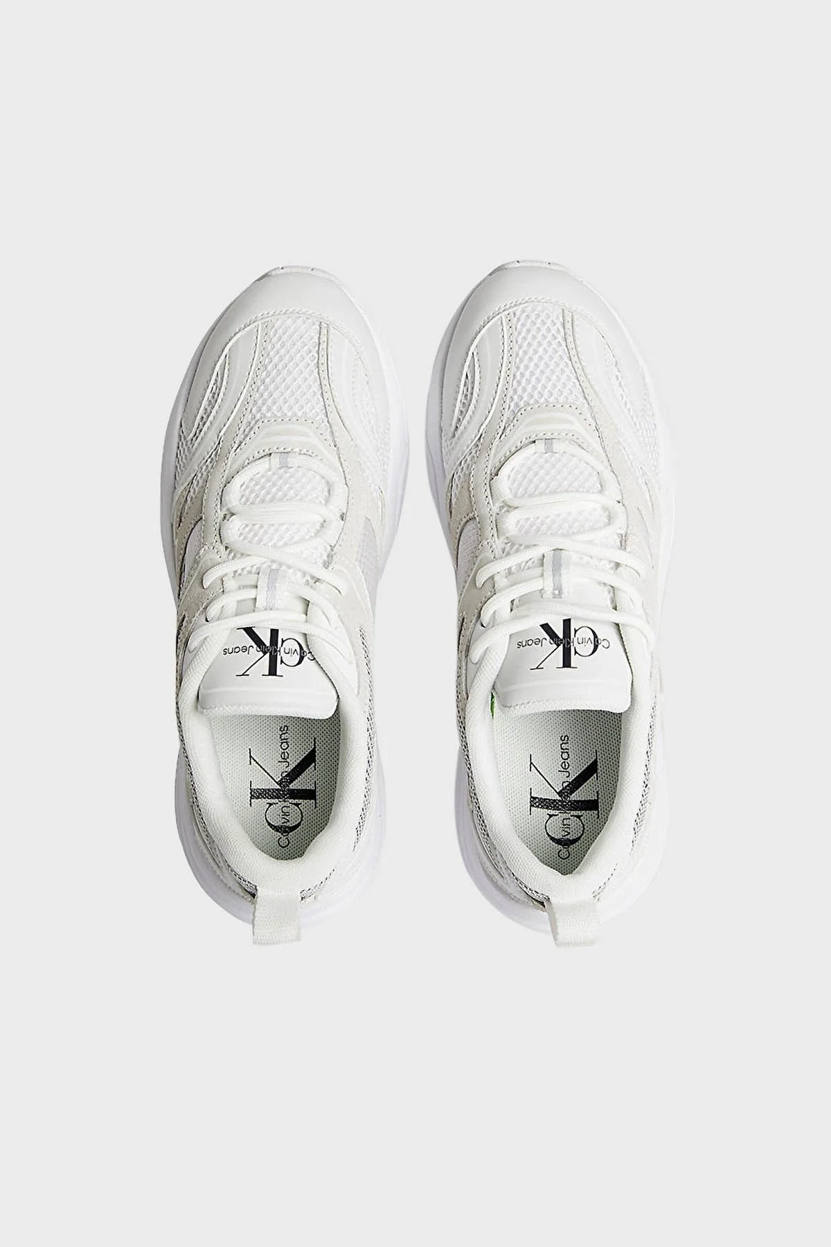 Calvin Klein Kalın Tabanlı Retro Model Tennis Su-Mesh Sneaker YW0YW00891YBR Bayan Ayakkabı YW0YW00891 YBR BEYAZ - 3