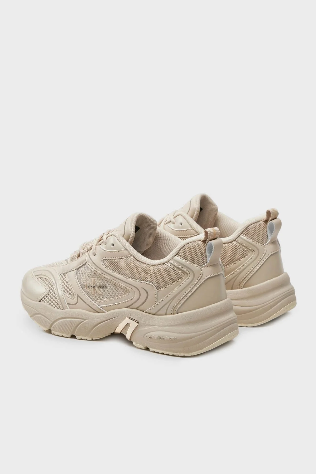 Calvin Klein Kalın Tabanlı Retro Tennis Low Sneaker YW0YW014630GB Bayan Ayakkabı YW0YW01463 0GB BEJ - 2