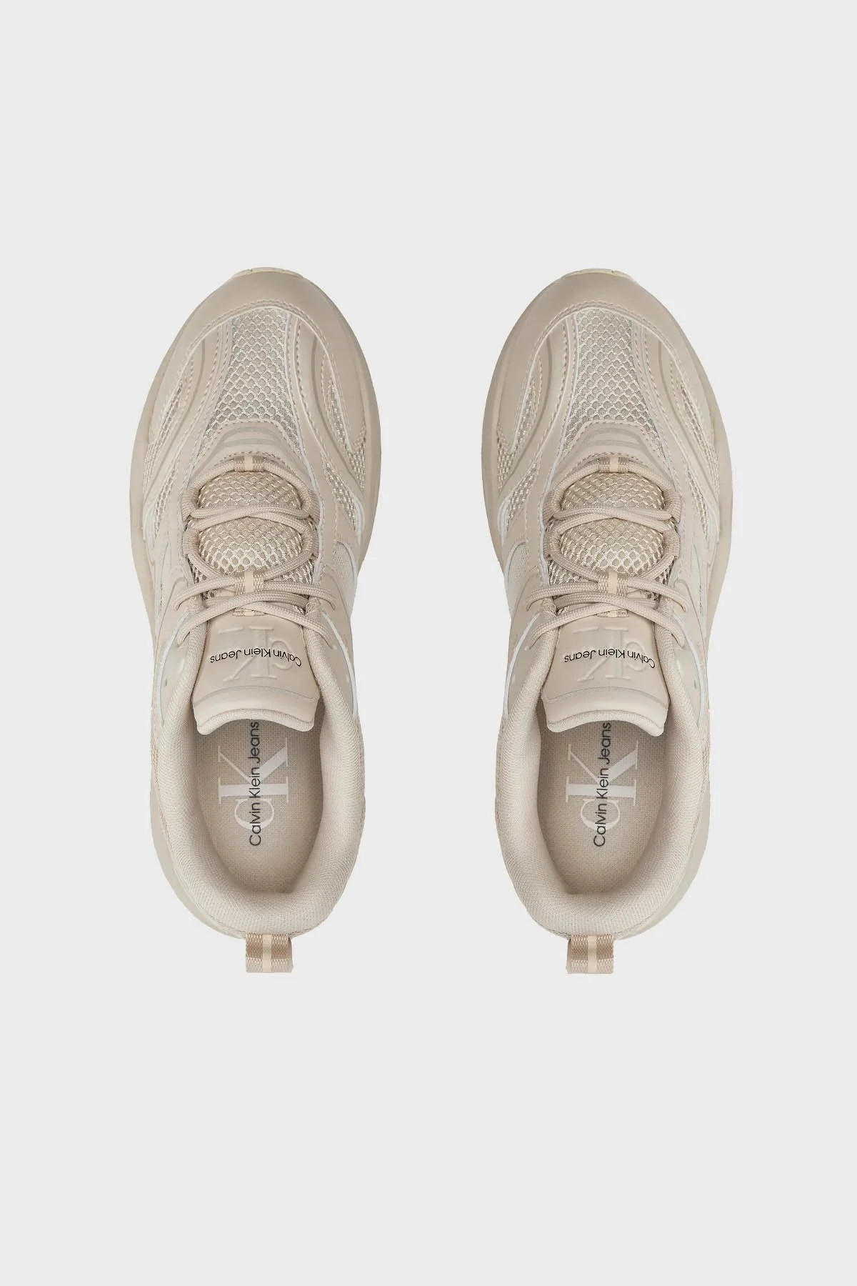 Calvin Klein Kalın Tabanlı Retro Tennis Low Sneaker YW0YW014630GB Bayan Ayakkabı YW0YW01463 0GB BEJ - 5