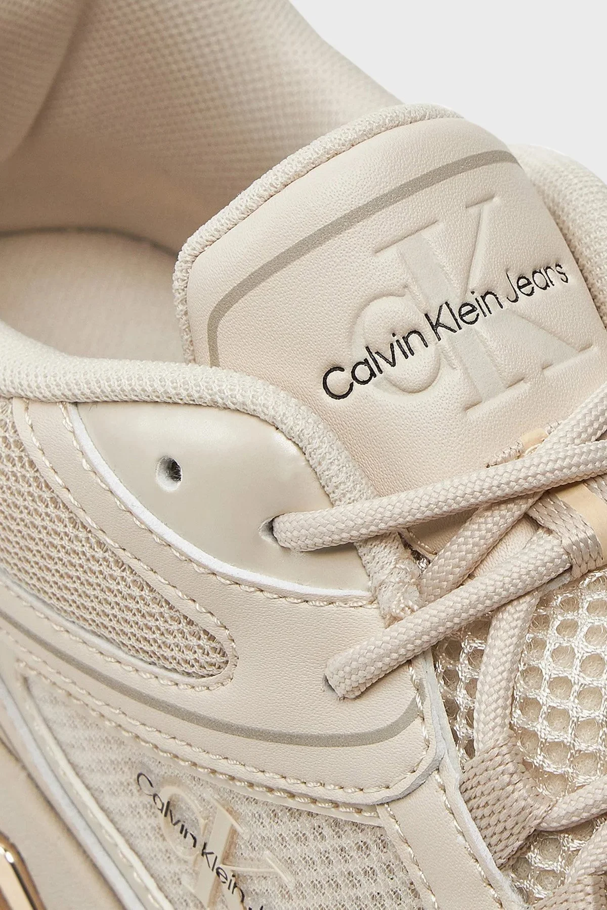 Calvin Klein Kalın Tabanlı Retro Tennis Low Sneaker YW0YW014630GB Bayan Ayakkabı YW0YW01463 0GB BEJ - 6
