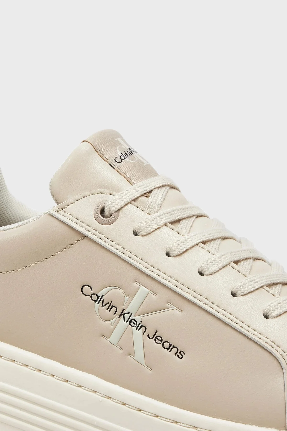 Calvin Klein Kalın Tabanlı Sneaker YW0YW015160GB Bayan Ayakkabı YW0YW01516 0GB BEJ - 6