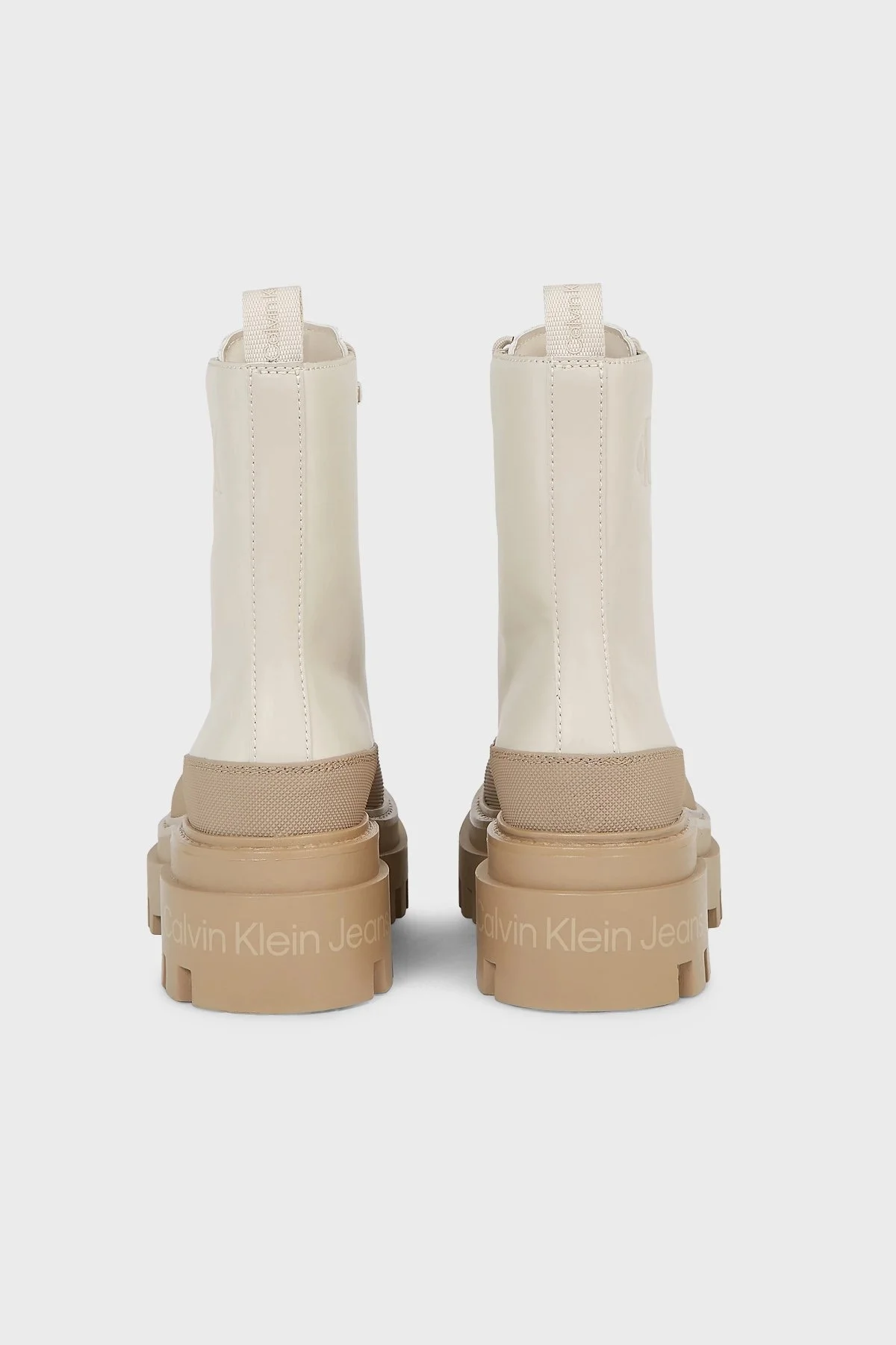 Calvin Klein Kalın Tabanlı YW0YW011100F7 Bayan Bot YW0YW01110 0F7 BEJ - 4