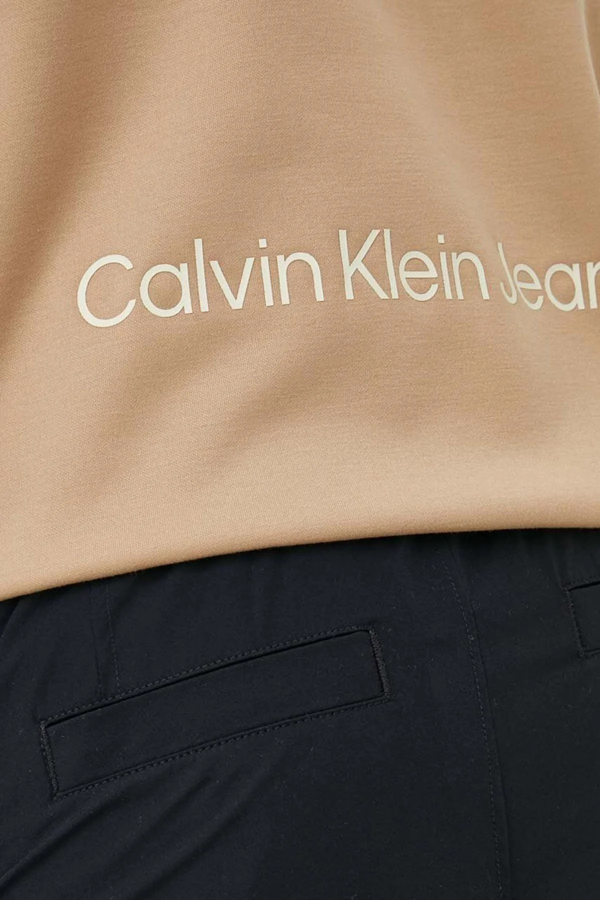 Calvin Klein Erkek Sweat J30J323435 ACF BEJ - 5