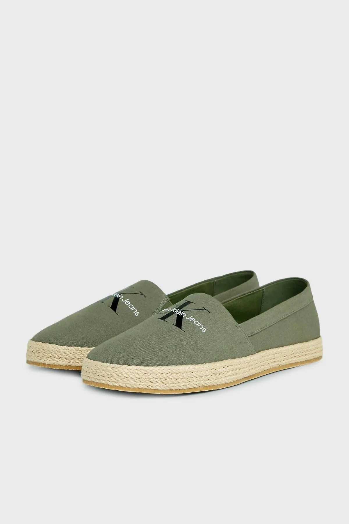 Calvin Klein Kanvas Espadril YM0YM009350IH Erkek Ayakkabı YM0YM00935 0IH HAKİ - 2