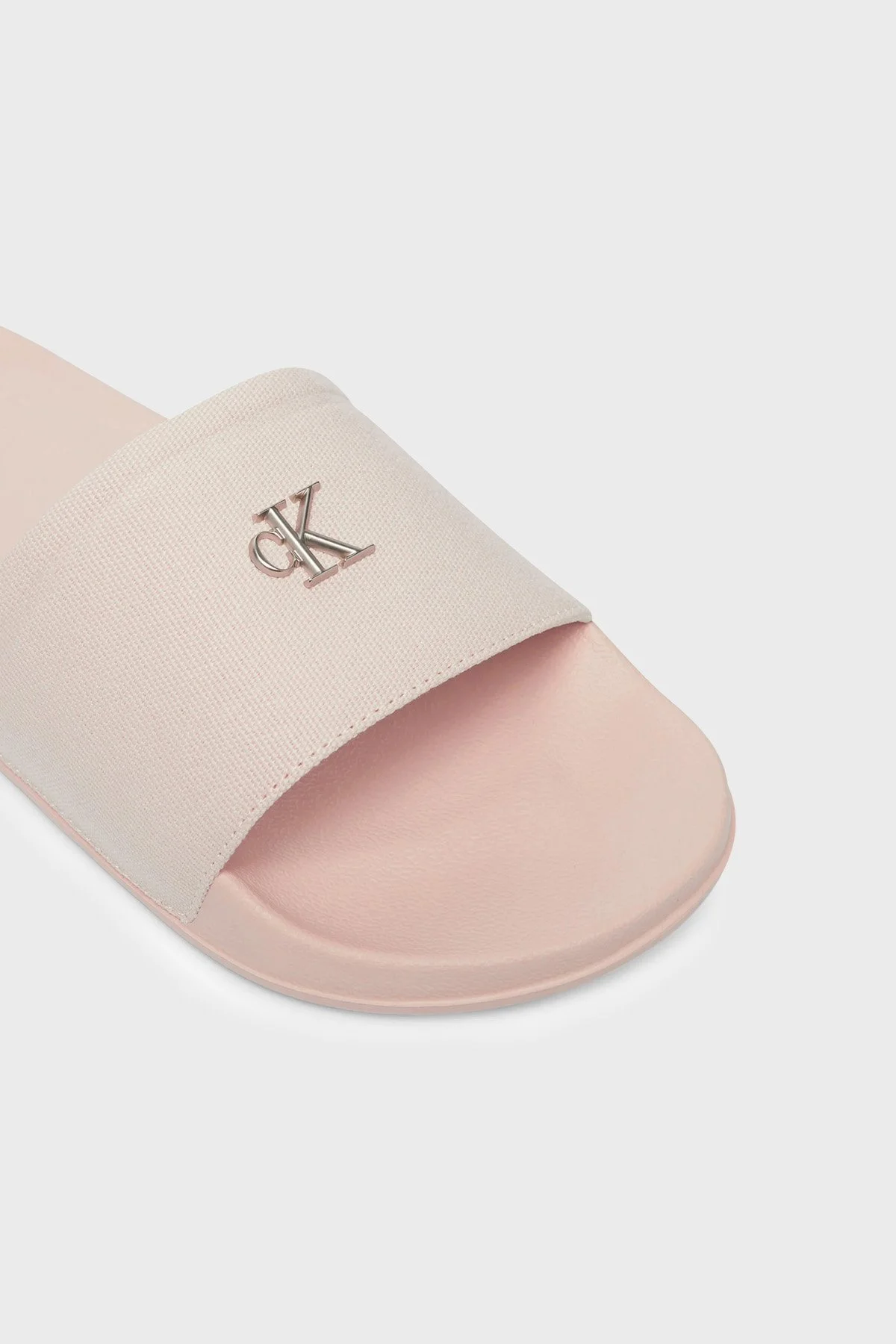 Calvin Klein Kanvas Logolu HW0HW02960ABH Kadın Terlik HW0HW02960 ABH PUDRA - 5