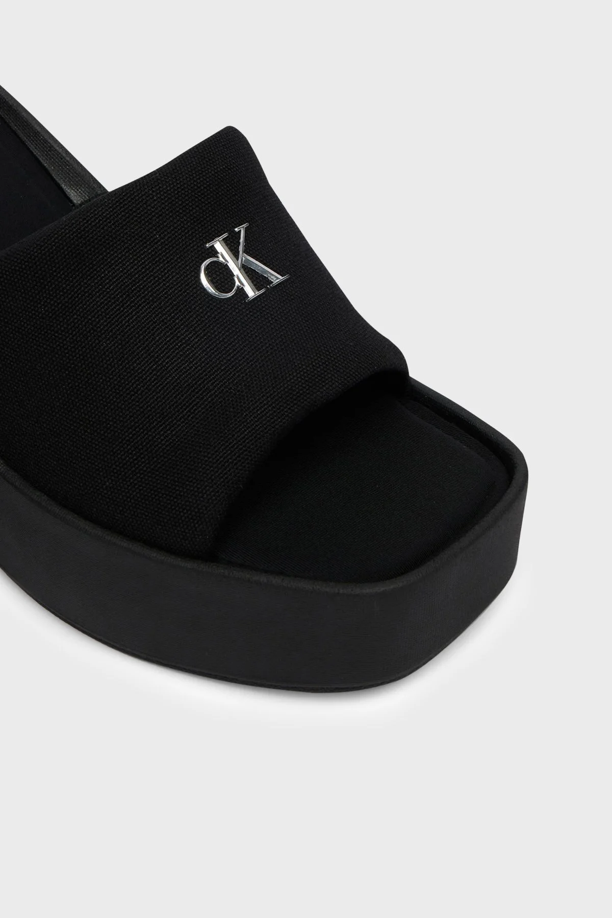 Calvin Klein Kanvas Platform Topuklu HW0HW031340GJ Kadın Sandalet HW0HW03134 0GJ SİYAH - 6