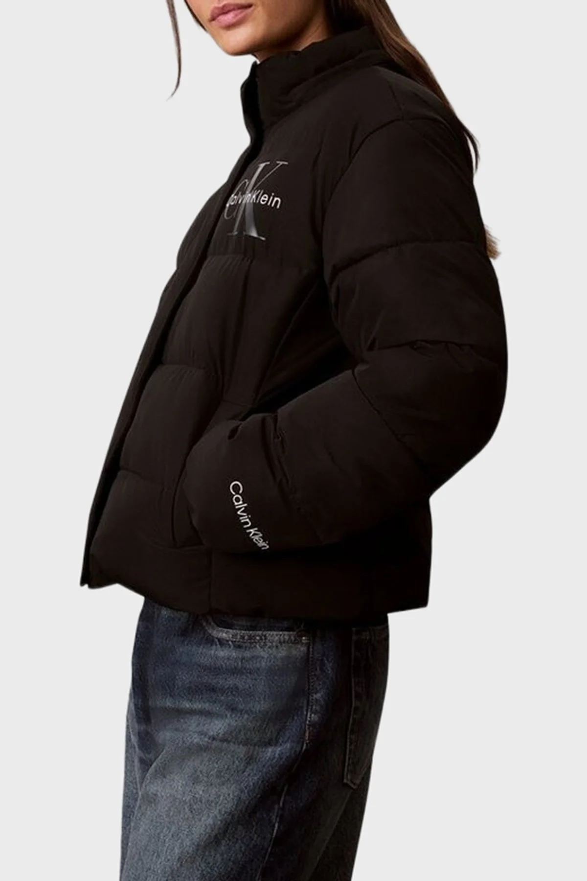 Calvin Klein Kapitoneli Çıkarılabilir Kapüşonlu Şişme LV047H506GUB1 Kadın Mont LV047H506G UB1 Siyah - 5