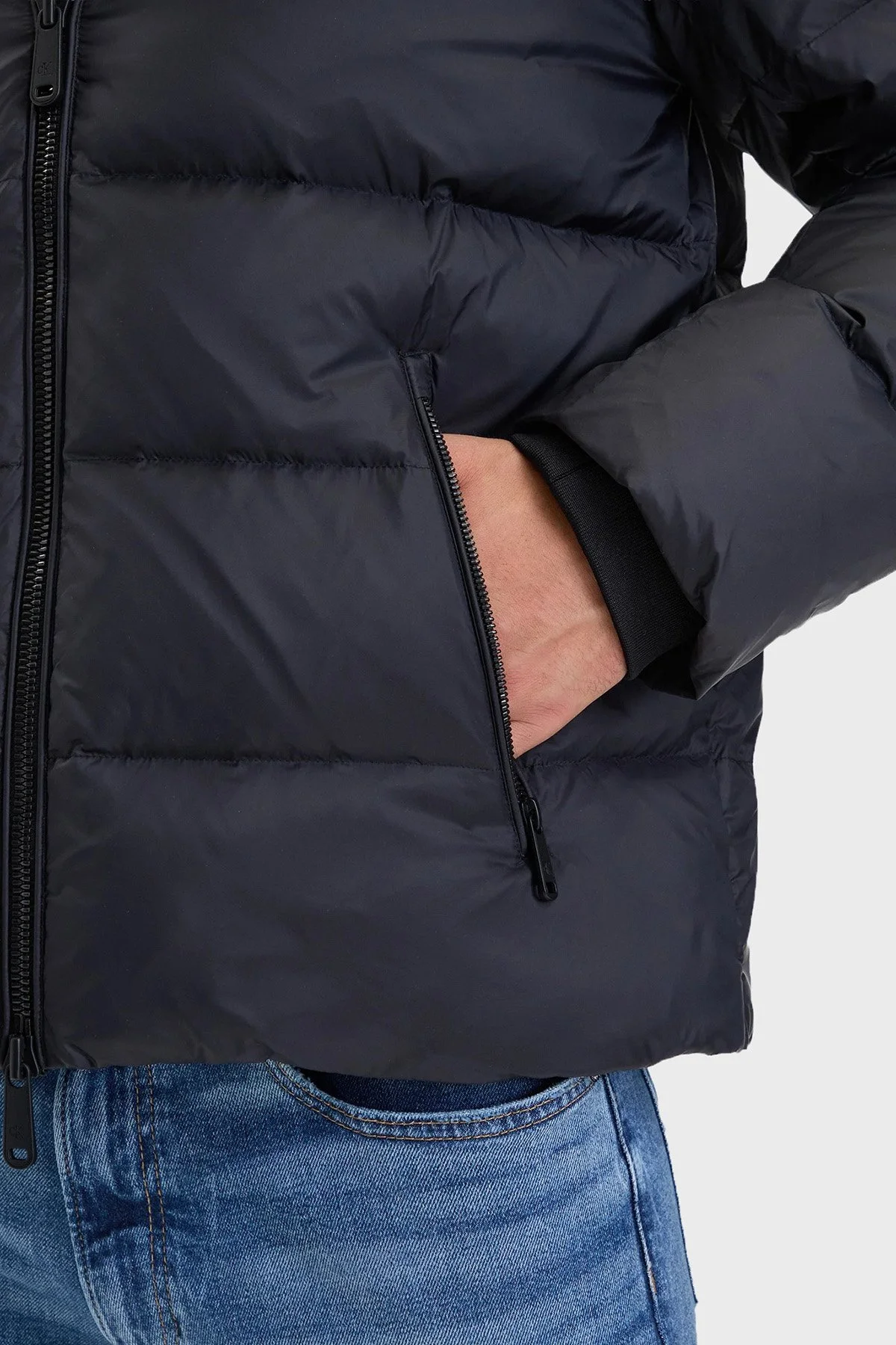Calvin Klein Kapitoneli Çıkarılabilir Kapüşonlu Şişme LV04RH502GUB1 Erkek Mont LV04RH502G UB1 Siyah - 7