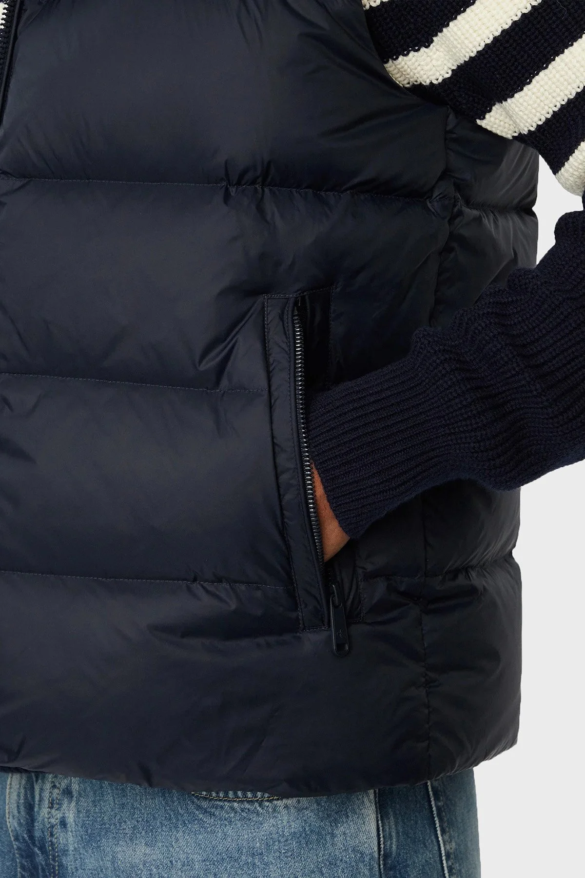 Calvin Klein Kapitoneli Çıkarılabilir Kapüşonlu Yaka Şişme LV04RG514GCEF Erkek Yelek LV04RG514G CEF Lacivert - 6