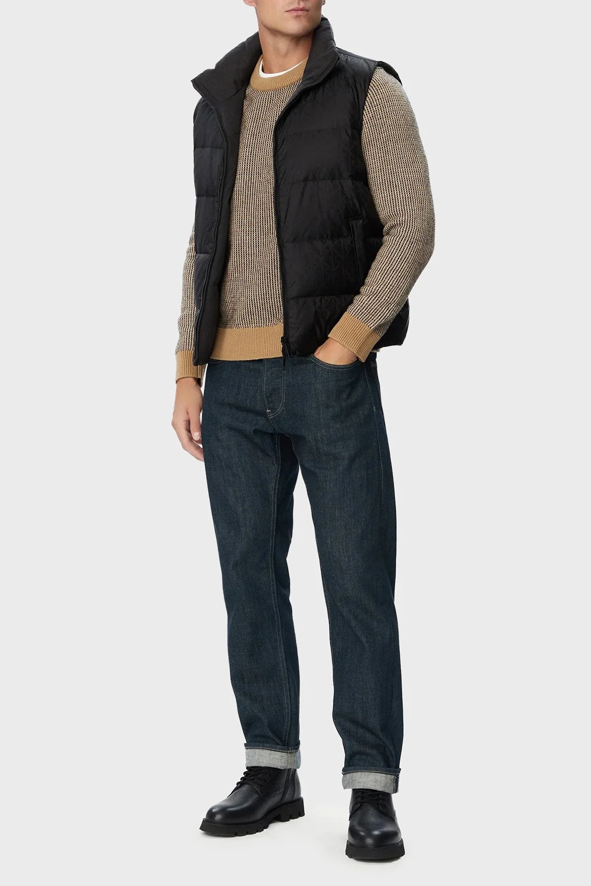 Calvin Klein Kapitoneli Dik Yaka Kuş Tüyü Dolgulu Şişme LV04LH525GUB1 Erkek Yelek LV04LH525G UB1 Siyah - 2