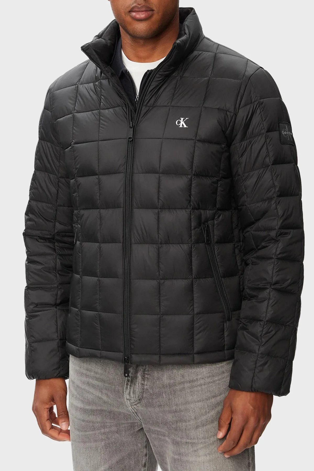 Calvin Klein Kapitoneli Dik Yaka Su İtici LV04RG506GUB1 Erkek Mont LV04RG506G UB1 SİYAH - 1