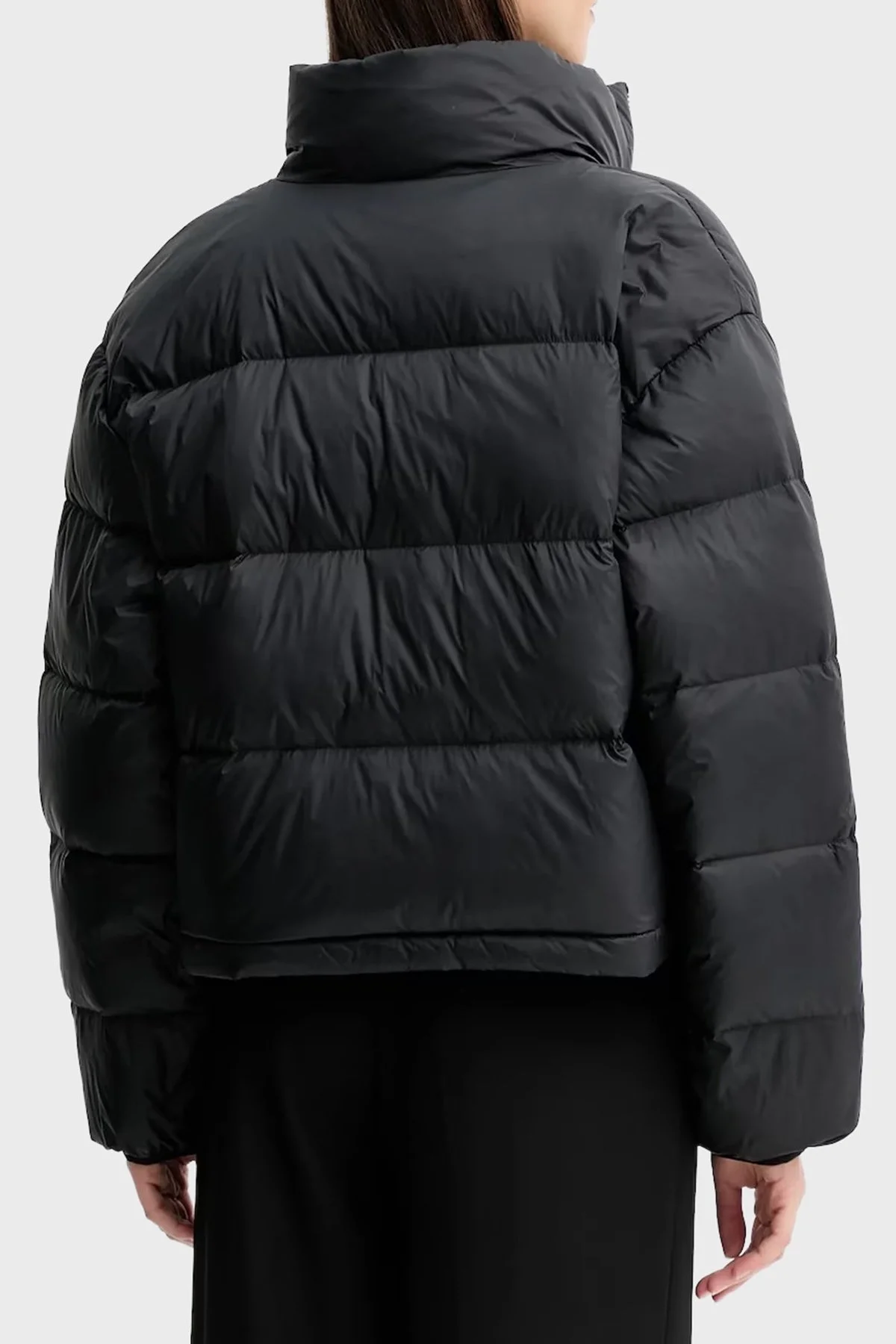 Calvin Klein Kapitoneli Logolu Boxy Fit Dik Yaka Şişme LV047D503GUB1 Bayan Ceket LV047D503G UB1 SİYAH - 3