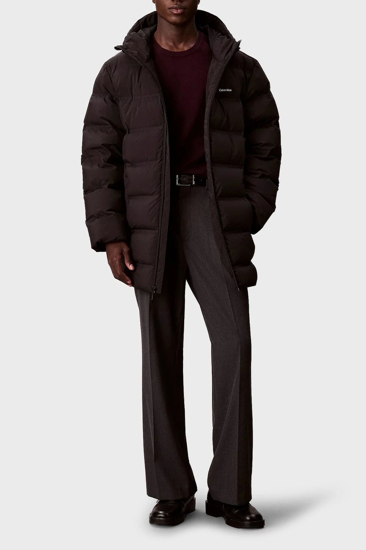 Calvin Klein Kapitoneli Logolu Regular Fit Kapüşonlu LV04LD516GUB1 Erkek Mont LV04LD516G UB1 SİYAH - 2