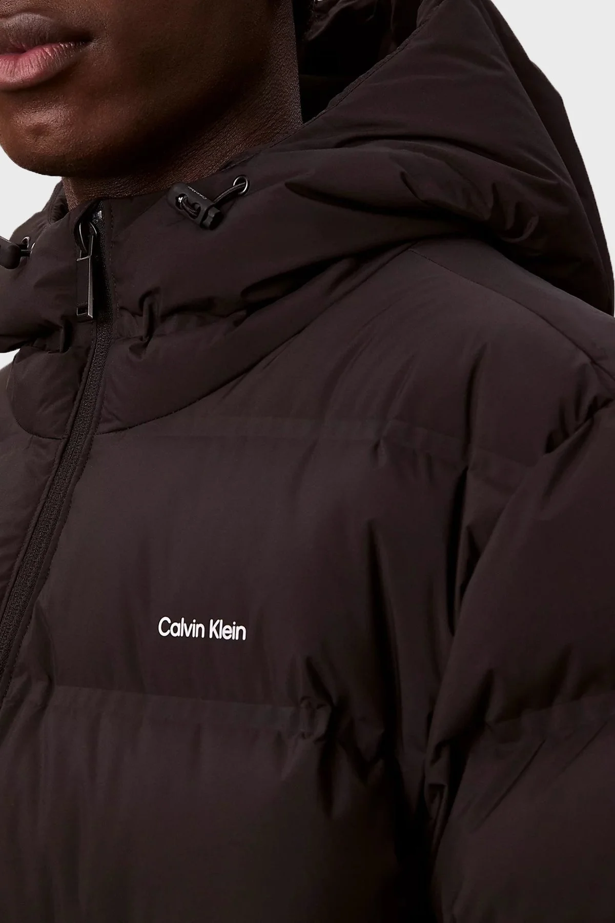 Calvin Klein Kapitoneli Logolu Regular Fit Kapüşonlu LV04LD516GUB1 Erkek Mont LV04LD516G UB1 SİYAH - 4