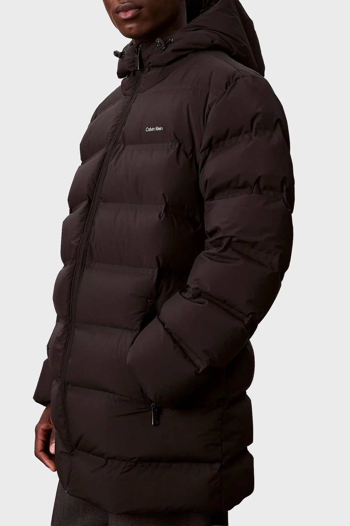 Calvin Klein Kapitoneli Logolu Regular Fit Kapüşonlu LV04LD516GUB1 Erkek Mont LV04LD516G UB1 SİYAH - 5