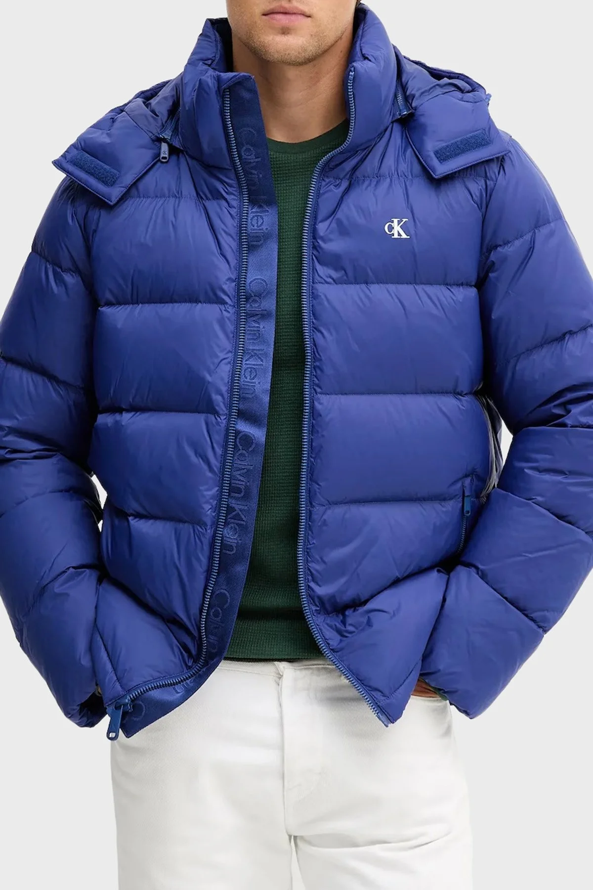 Calvin Klein Kapitoneli Regular Fit Çıkarılabilir Kapüşonlu LV04RC518GIZ4 Erkek Mont LV04RC518G IZ4 MOR - 1