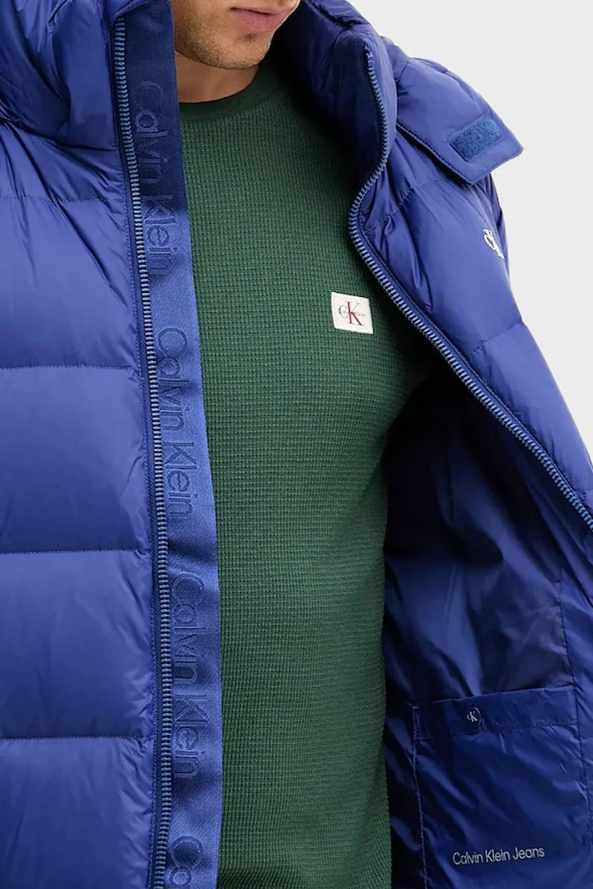 Calvin Klein Kapitoneli Regular Fit Çıkarılabilir Kapüşonlu LV04RC518GIZ4 Erkek Mont LV04RC518G IZ4 MOR - 4