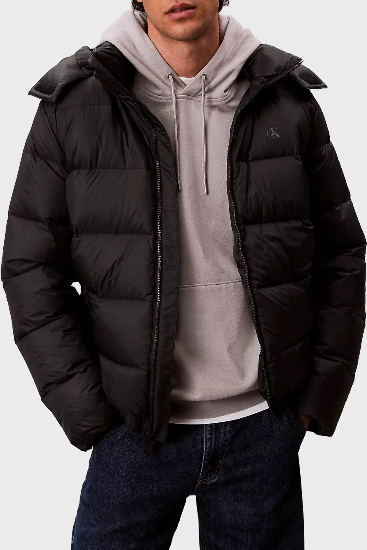 Calvin Klein Kapitoneli Regular Fit Çıkarılabilir Kapüşonlu LV04RC518GUB1 Erkek Mont LV04RC518G UB1 SİYAH - 1