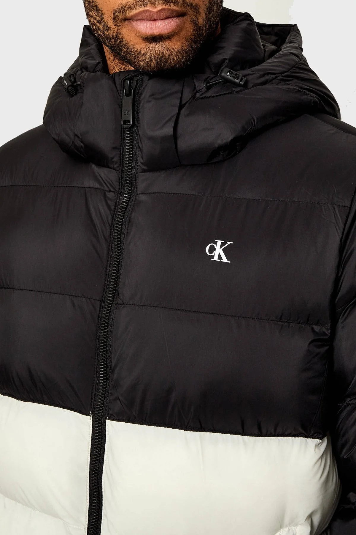 Calvin Klein Kapitoneli Regular Fit Çıkarılabilir Kapüşonlu LV04RD527GYAS Erkek Mont LV04RD527G YAS BEYAZ - 5