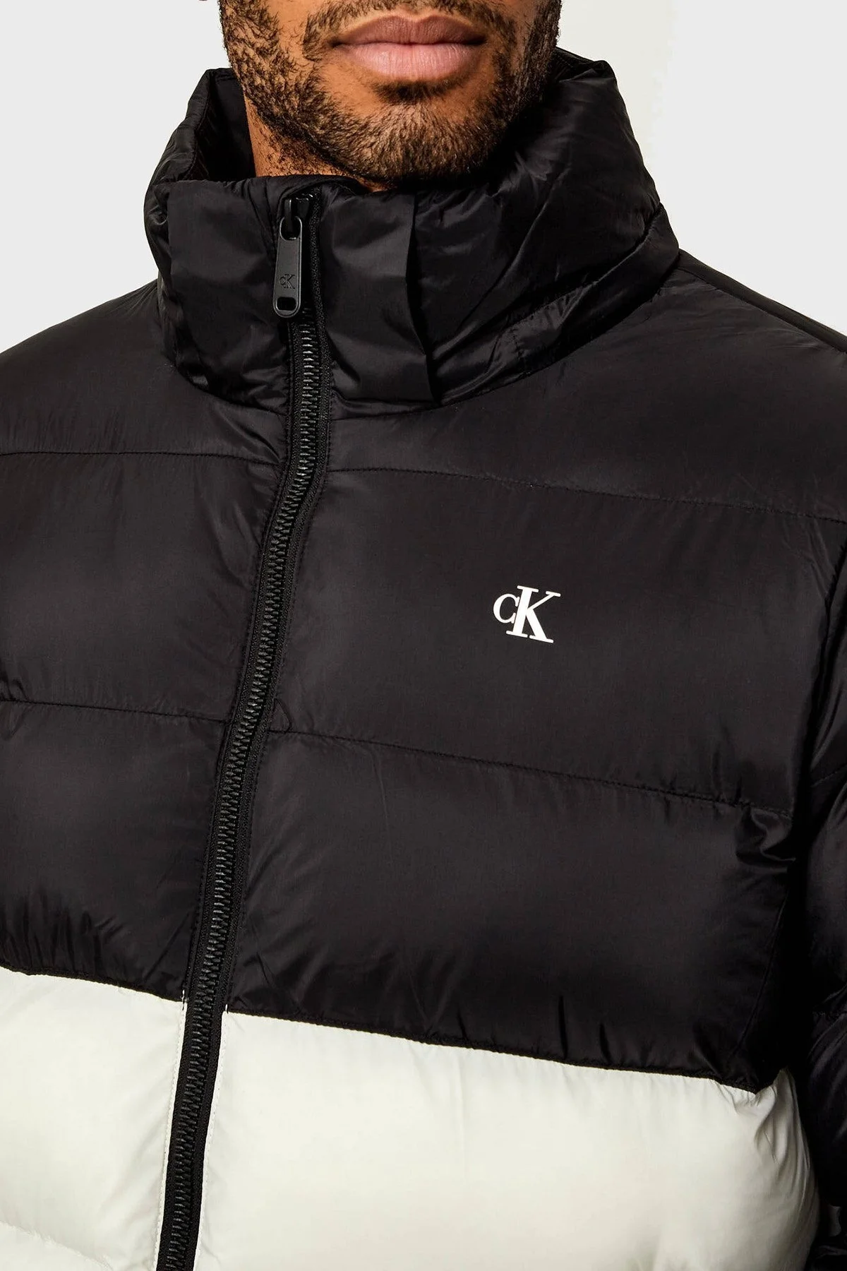 Calvin Klein Kapitoneli Regular Fit Çıkarılabilir Kapüşonlu LV04RD527GYAS Erkek Mont LV04RD527G YAS BEYAZ - 6