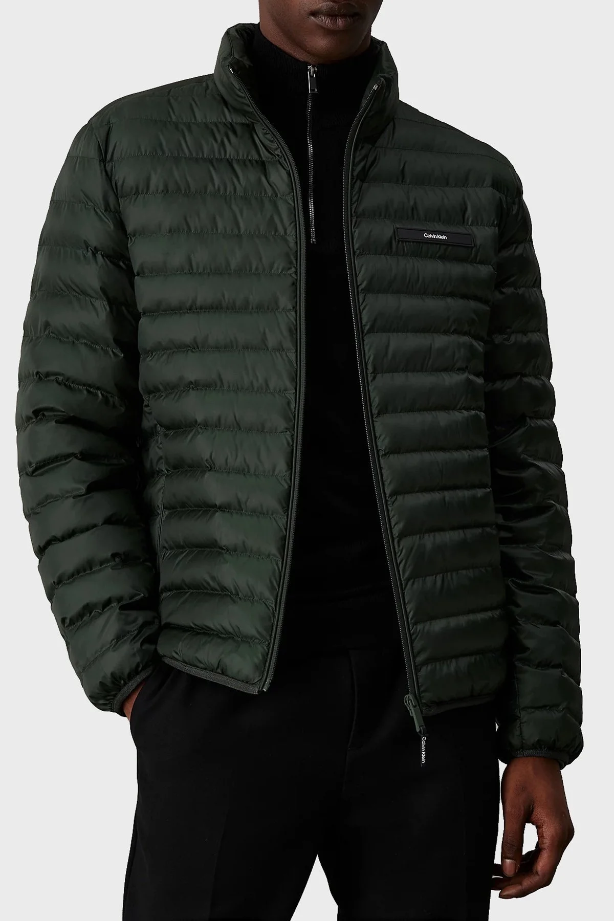 Calvin Klein Kapitoneli Regular Fit Dik Yaka Şişme K10K113474M14 Erkek Mont K10K113474 M14 YEŞİL - 1