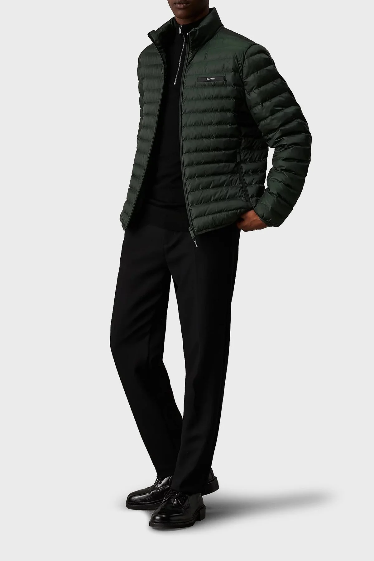 Calvin Klein Kapitoneli Regular Fit Dik Yaka Şişme K10K113474M14 Erkek Mont K10K113474 M14 YEŞİL - 3
