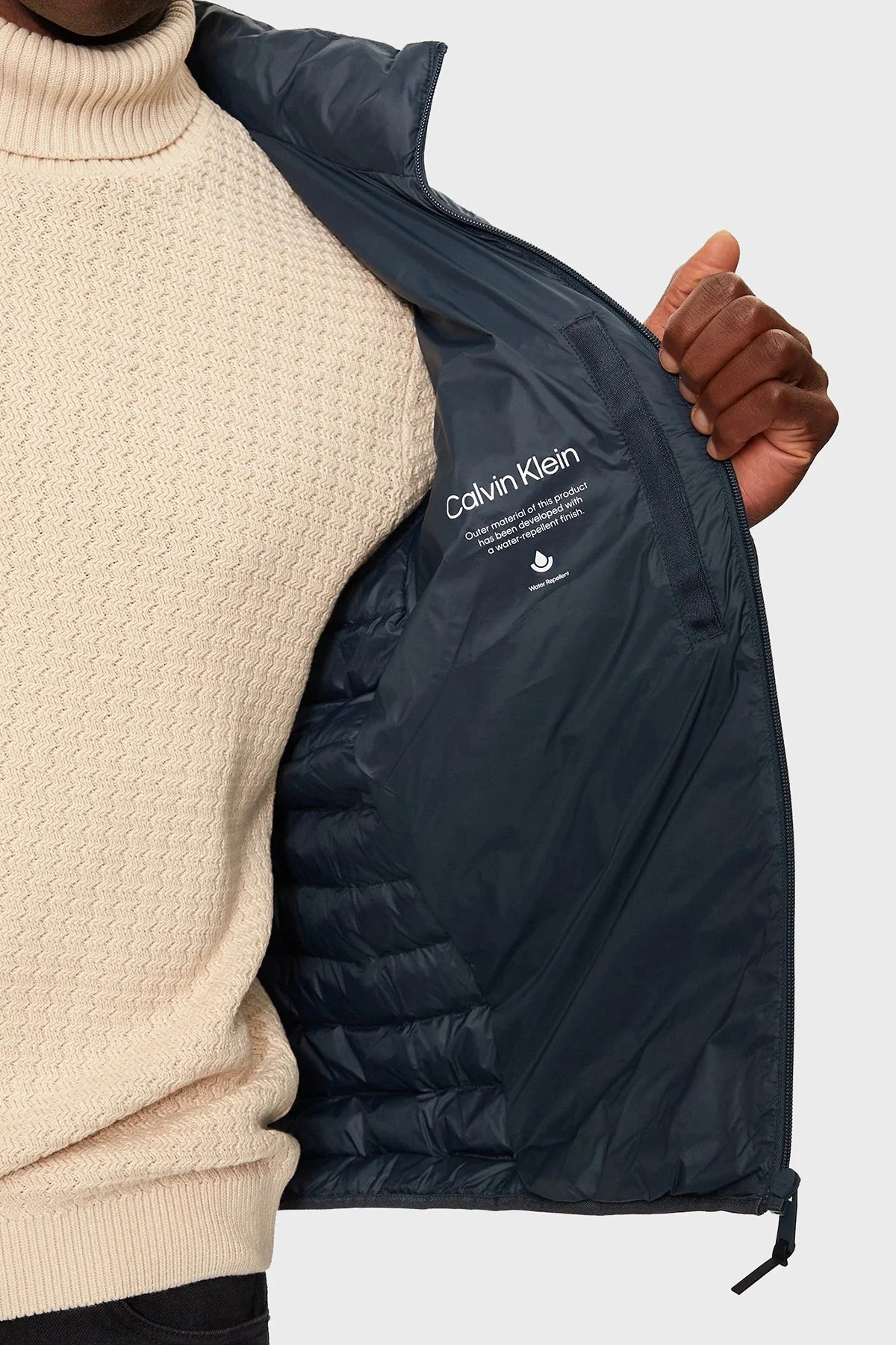 Calvin Klein Kapitoneli Regular Fit Dik Yaka Şişme K10K113474PPK Erkek Mont K10K113474 PPK MAVİ - 5