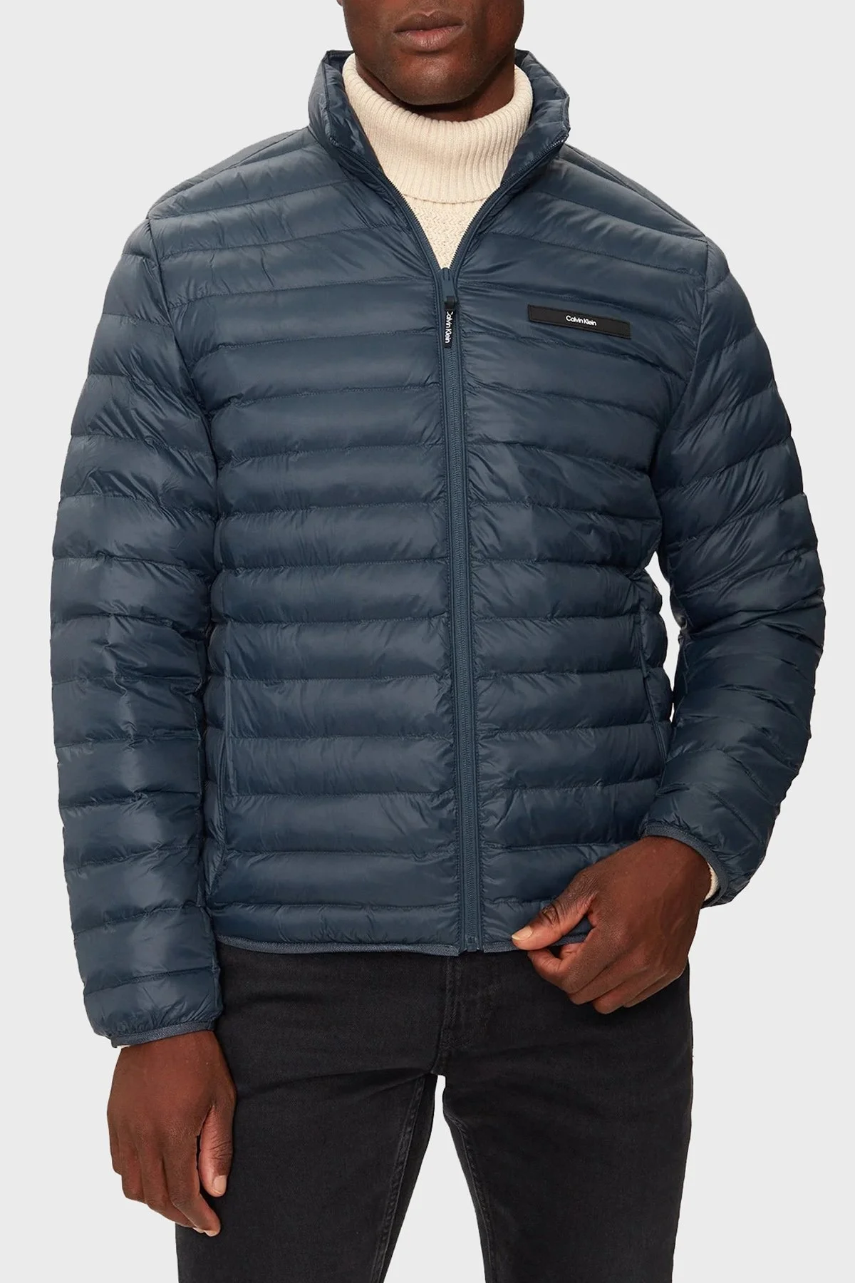 Calvin Klein Kapitoneli Regular Fit Dik Yaka Şişme K10K113474PPK Erkek Mont K10K113474 PPK MAVİ - 7