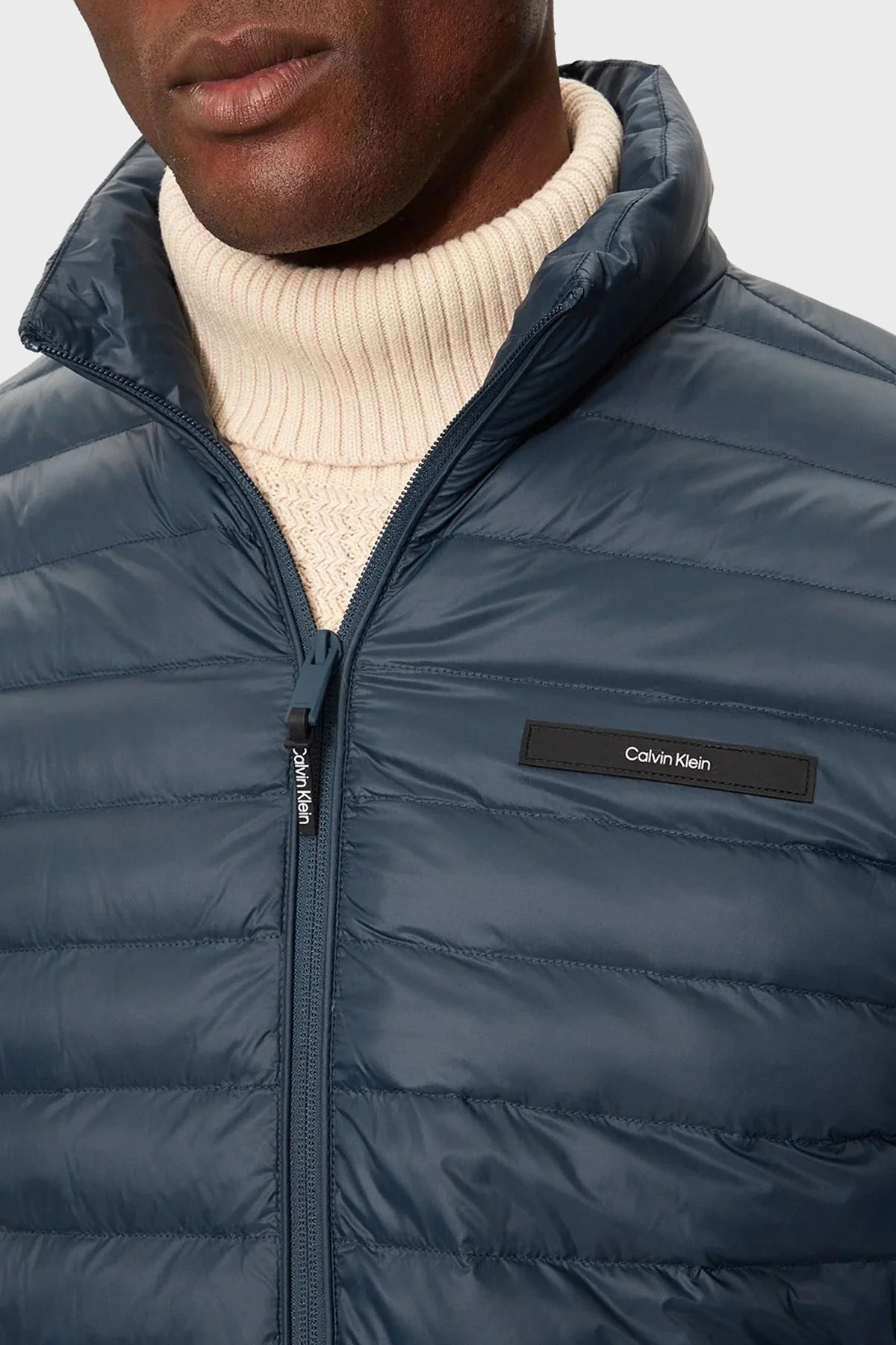 Calvin Klein Kapitoneli Regular Fit Dik Yaka Şişme K10K113474PPK Erkek Mont K10K113474 PPK MAVİ - 10