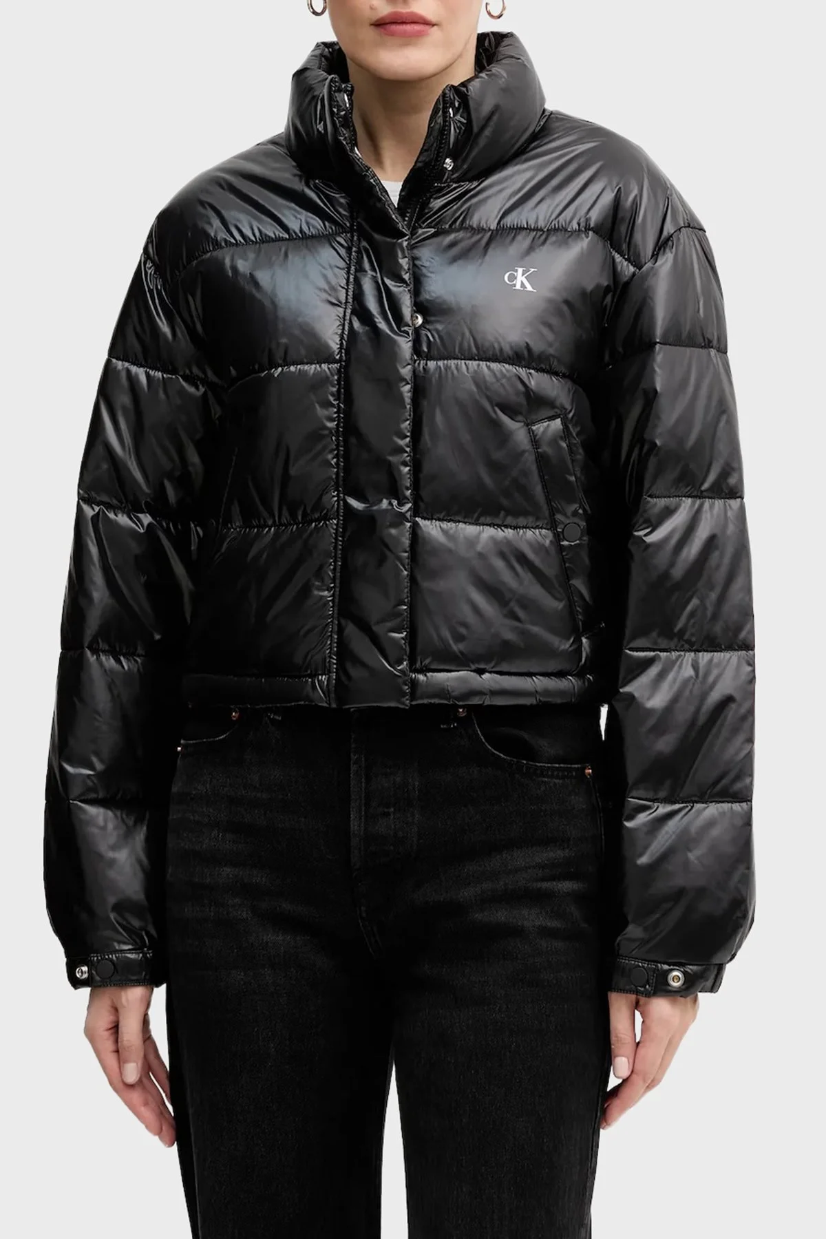 Calvin Klein Kapitoneli Regular Fit Dik Yaka Şişme LV047D504GUB1 Bayan Mont LV047D504G UB1 SİYAH - 1